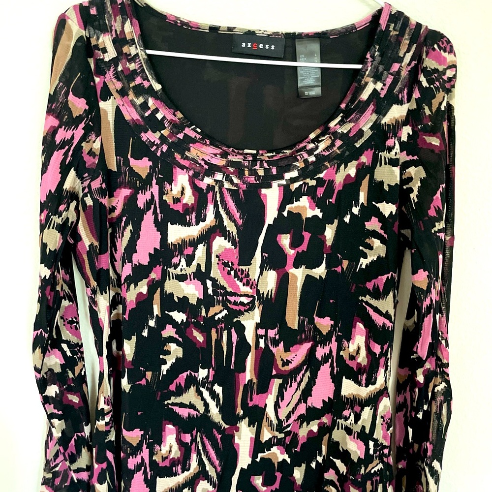 Axcess multi purple print blouse.